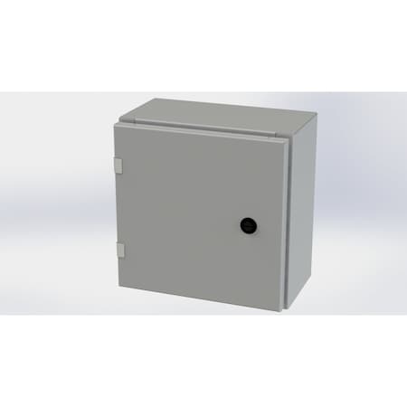 Saginaw Control & Engineering 1/4 Turn Latch Electrical Enclosures, 12 in H, 6 in D, 12 in W, NEMA 3R, 4, 12, 13, Carbon Steel SCE-12EL1206LP
